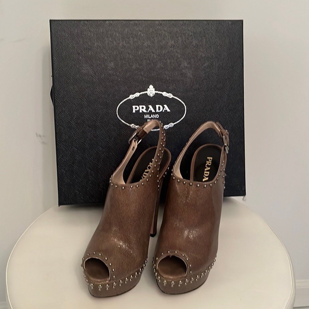 Prada sling back heels